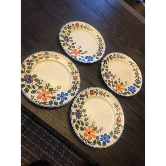 Set of 4 Royal Adam’s Hand painted Titan Ware Plates - 7” - Picture 3 of 8